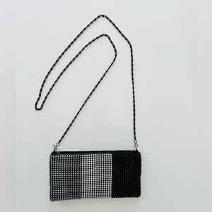 Elegant Metálico Black and Silver Bag